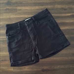 Universal Thread Black Denim High Rise Midi Shorts 6/28R